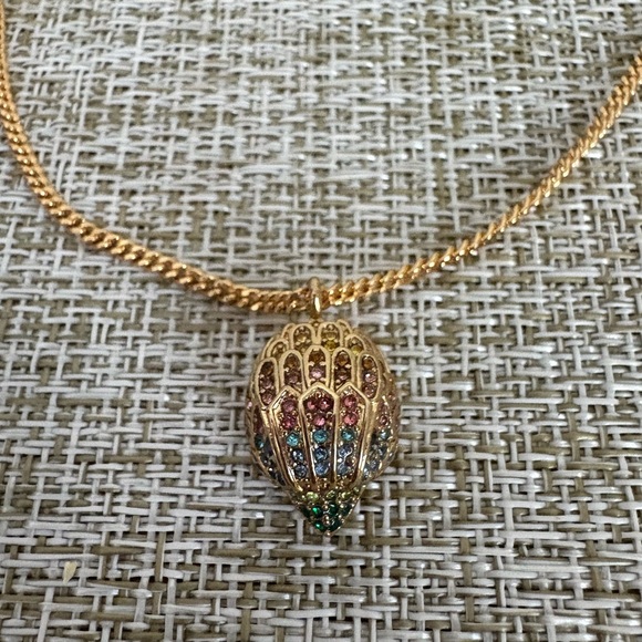 Kurt Geiger Gold Necklace with Teal Bag - Picture 3 of 5